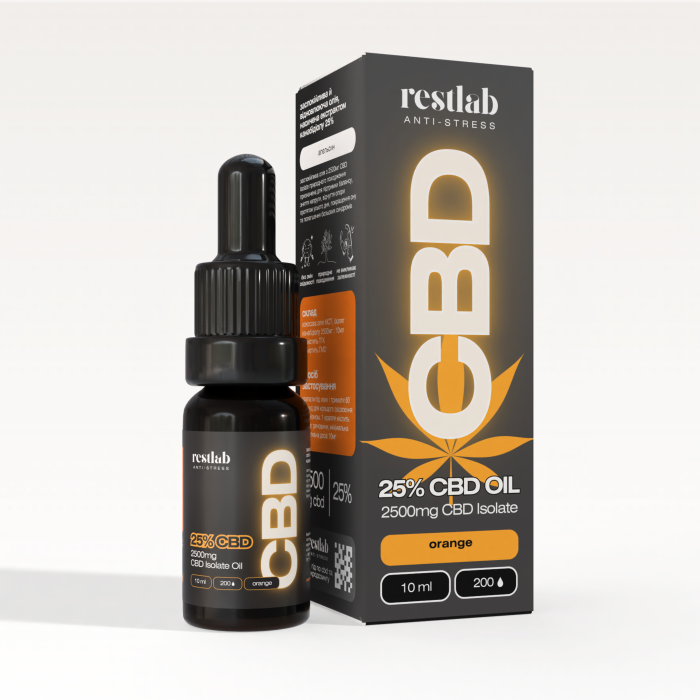 CBD Isolate олія 25% зі смаком мандарину (10мл)