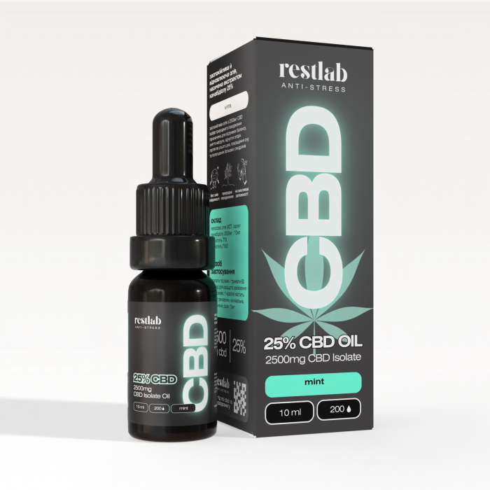 CBD Isolate олія 25% зі смаком м'яти (10мл)