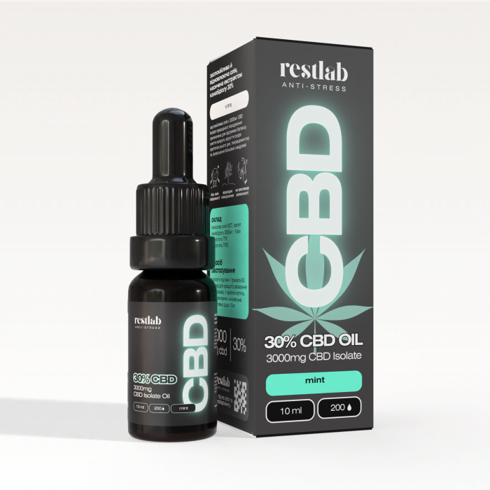 CBD Isolate олія 30% зі смаком м'яти (10мл)