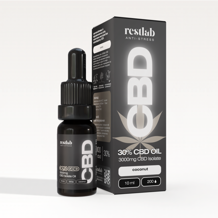 CBD Isolate олія 30% зі смаком кокосу (10мл)