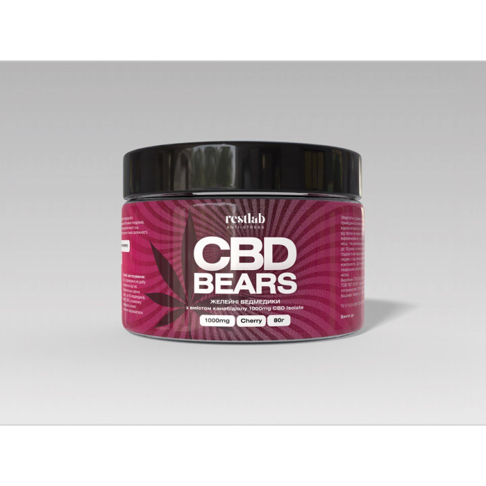 CBD желейні ведмедики зі смаком вишні 80 грам